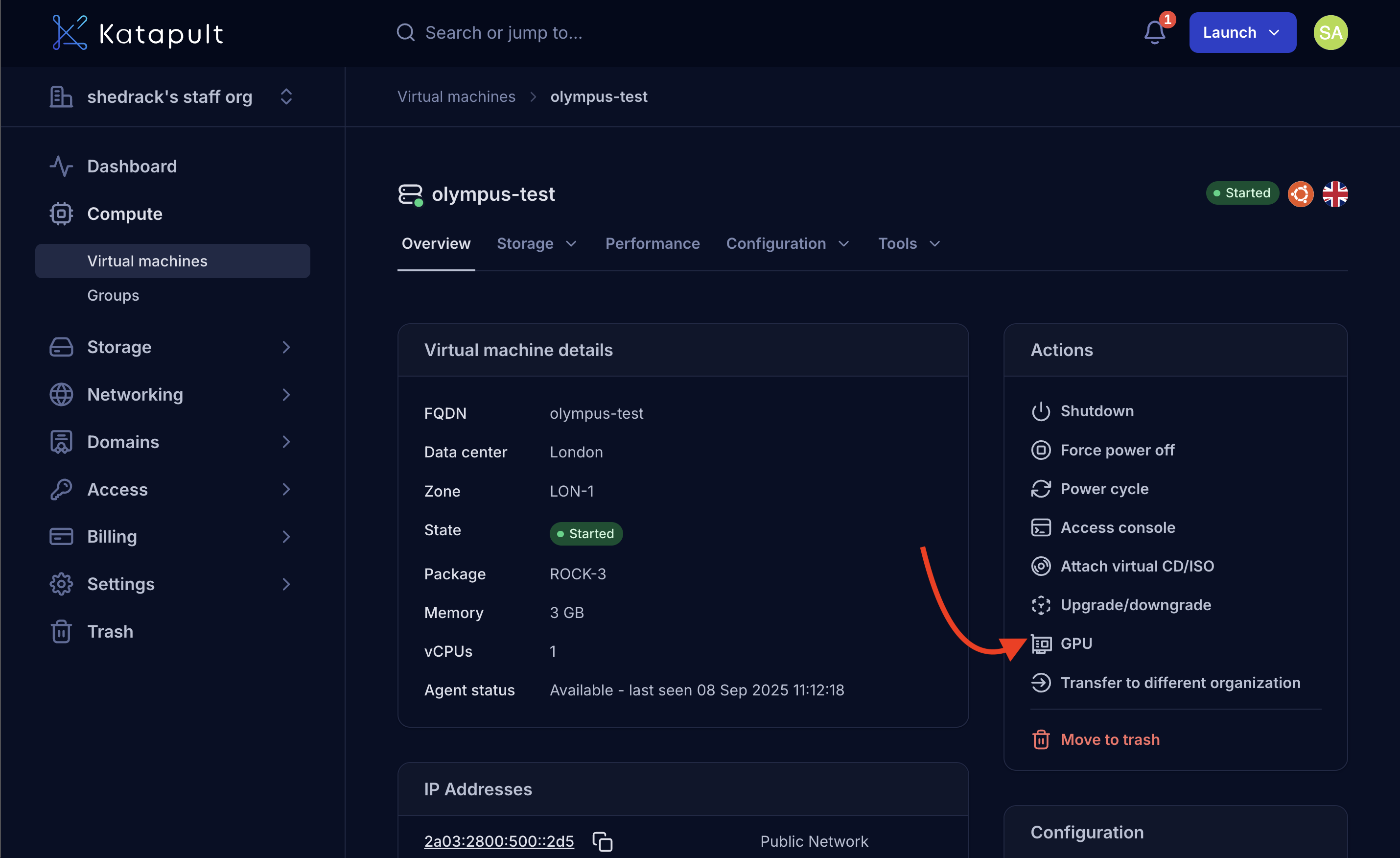Katapult Dashboard - Review GPU Settings