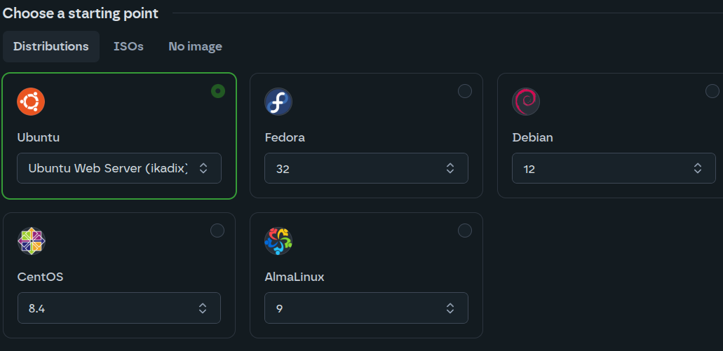Create VM with Disk Template