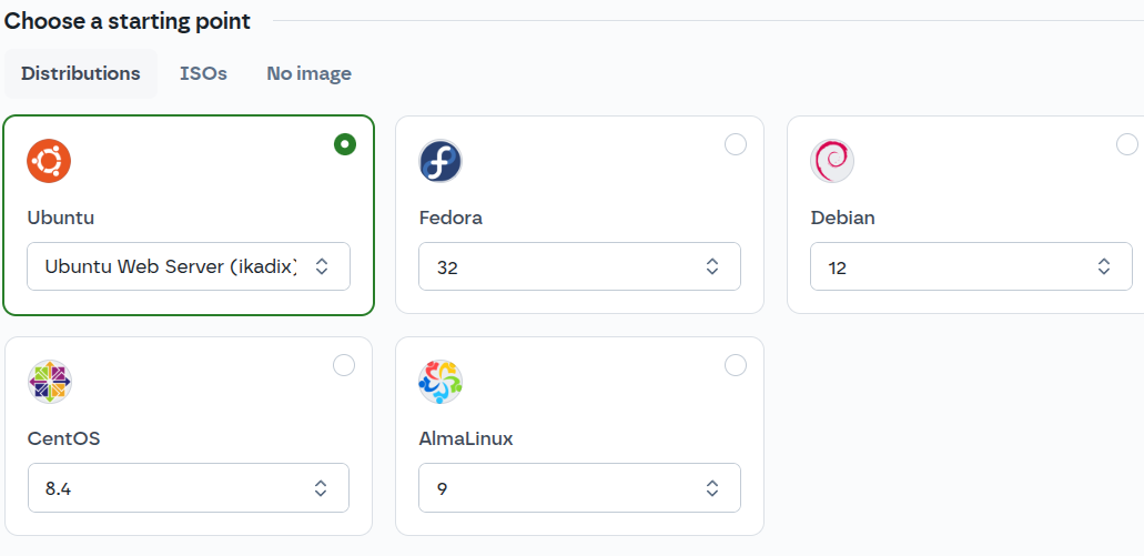 Create VM with Disk Template