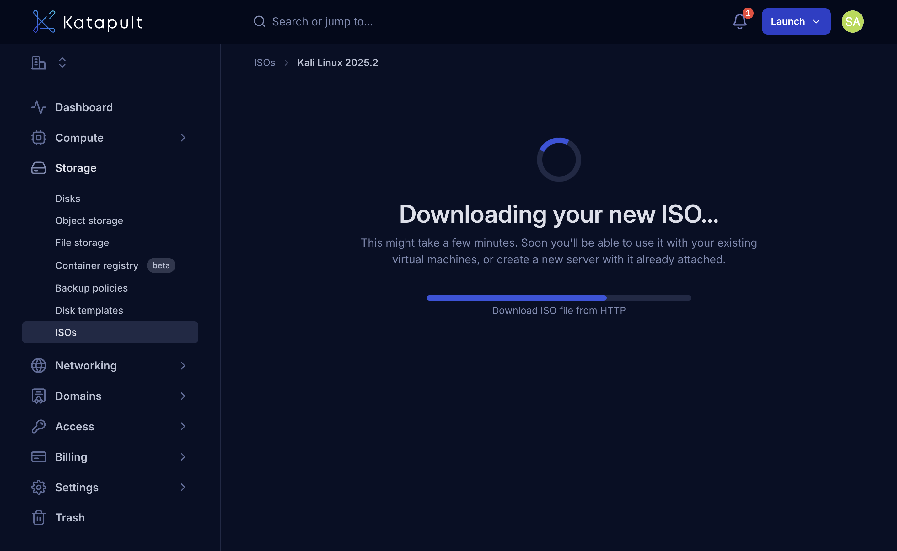 Downloading an ISO