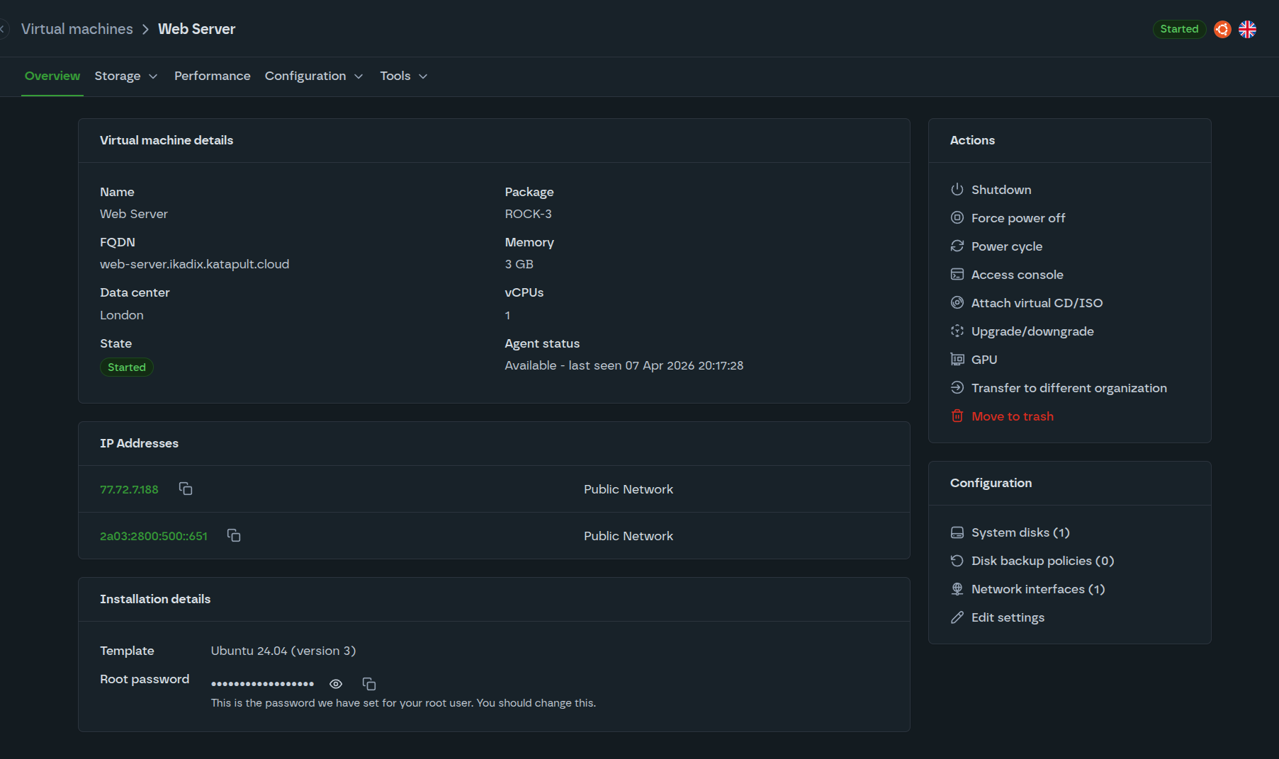 Krystal Cloud Dashboard - GPU selection form.