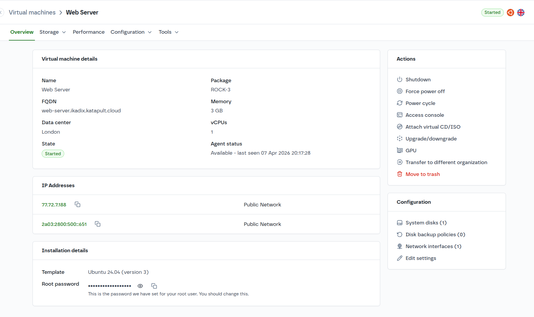 Krystal Cloud Dashboard - GPU selection form.
